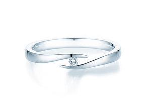 Anello di Fidanzamento Twist in argento 925/- con diamante 0,03ct H/SI