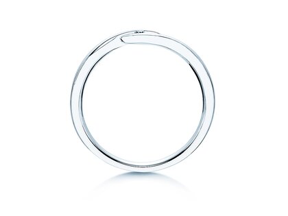 Anello di Fidanzamento Twist in argento 925/- con diamante 0,03ct H/SI
