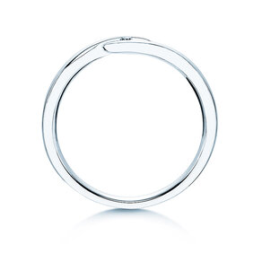 Anello di Fidanzamento Twist in argento 925/- con diamante 0,03ct H/SI