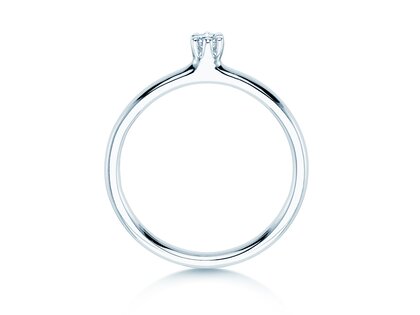 Anello di Fidanzamento Classic 6 in 14K oro bianco con diamante 0,05ct H/SI