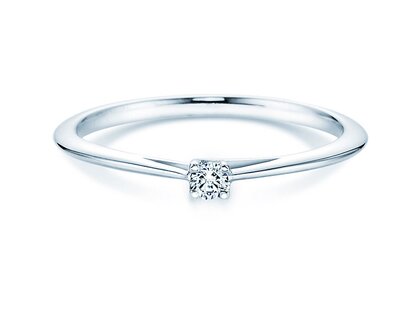 Anello di Fidanzamento Delight in 9K oro bianco con diamante 0,05ct G/SI