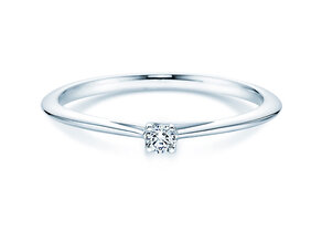 Anello di Fidanzamento Delight in 9K oro bianco con diamante 0,05ct G/SI