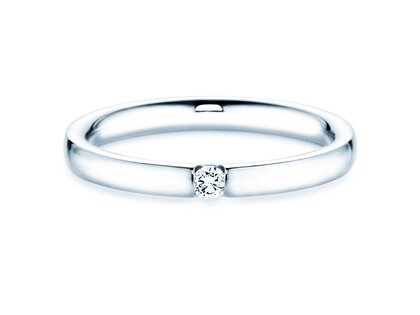 Anello di Fidanzamento Destiny in argento 925/- con diamante 0,05ct H/SI