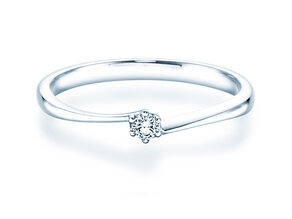 Anello di Fidanzamento Devotion in argento 925/- con diamante 0,07ct G/SI