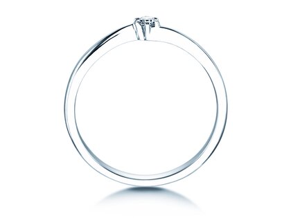 Anello di Fidanzamento Devotion in argento 925/- con diamante 0,07ct G/SI