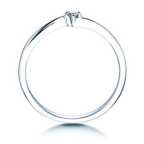 Anello di Fidanzamento Devotion in argento 925/- con diamante 0,07ct G/SI