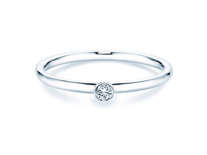 Anello di Fidanzamento Eternal in 9K oro bianco con diamante 0,05ct G/SI