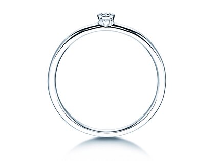 Anello di Fidanzamento Eternal in 9K oro bianco con diamante 0,05ct G/SI