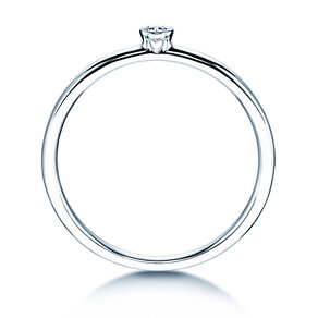 Anello di Fidanzamento Eternal in 9K oro bianco con diamante 0,05ct G/SI