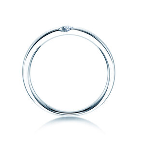 Anello di Fidanzamento Italic in 14K oro bianco con diamante 0,05ct H/SI
