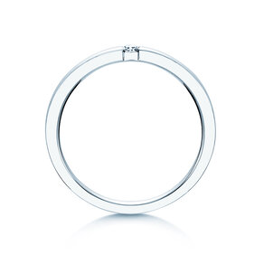 Anello di Fidanzamento Infinity in argento 925/- con diamante 0,07ct H/SI