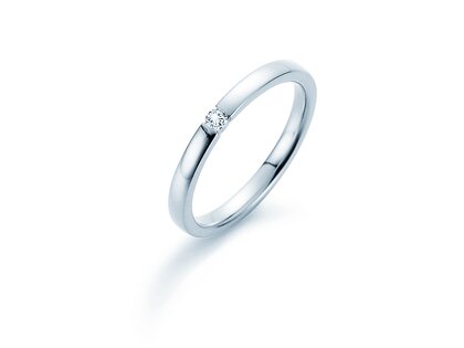 Anello di Fidanzamento Infinity in argento 925/- con diamante 0,07ct H/SI