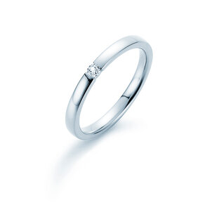 Anello di Fidanzamento Infinity in argento 925/- con diamante 0,07ct H/SI