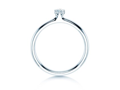 Anello di Fidanzamento Classic 6 in 9K oro bianco con diamante 0,10ct G/IF