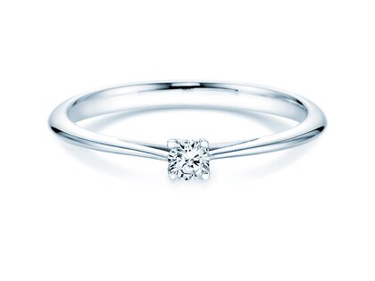 Anello di Fidanzamento Delight in 18K oro bianco con diamante 0,10ct H/SI