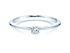 Anello di Fidanzamento Delight in 18K oro bianco con diamante 0,10ct H/SI
