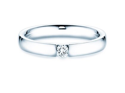 Anello di Fidanzamento Destiny in argento 925/- con diamante 0,10ct H/SI