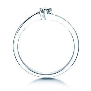 Anello di Fidanzamento Devotion in 18K oro bianco con diamante 0,10ct H/SI