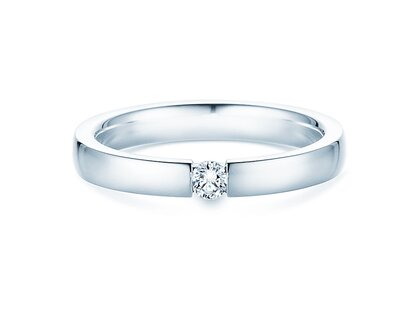 Anello di Fidanzamento Infinity in 14K oro bianco con diamante 0,10ct G/SI