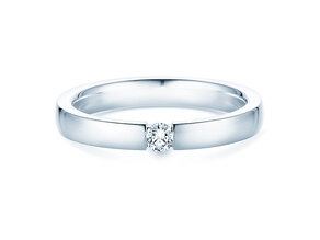 Anello di Fidanzamento Infinity in 14K oro bianco con diamante 0,10ct G/SI