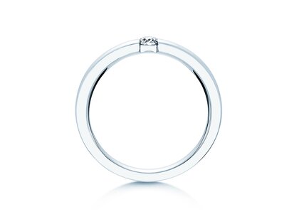 Anello di Fidanzamento Infinity in 14K oro bianco con diamante 0,10ct G/SI