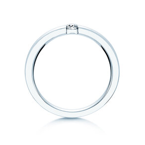Anello di Fidanzamento Infinity in 14K oro bianco con diamante 0,10ct G/SI