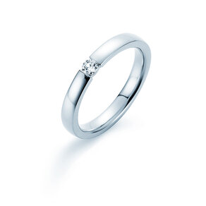 Anello di Fidanzamento Infinity in 14K oro bianco con diamante 0,10ct G/SI