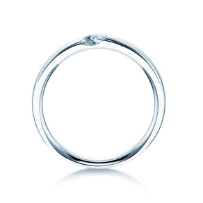 Anello di Fidanzamento Italic in 14K oro bianco con diamante 0,10ct G/SI