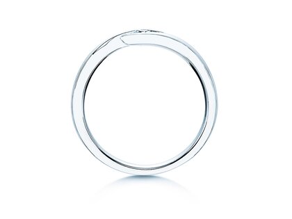 Anello di Fidanzamento Twist in argento 925/- con diamante 0,10ct G/VS