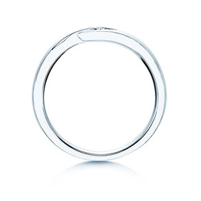 Anello di Fidanzamento Twist in argento 925/- con diamante 0,10ct G/VS
