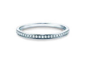 Anello di Fidanzamento Alliance-/Eternityring in 18K oro bianco con diamanti 0,125ct G/SI