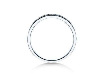 Anello di Fidanzamento Alliance-/Eternityring in 18K oro bianco con diamanti 0,125ct G/SI