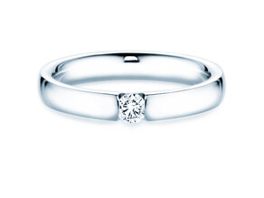 Anello di Fidanzamento Destiny in 14K oro bianco con diamante 0,15ct H/SI