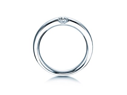 Anello di Fidanzamento Destiny in 14K oro bianco con diamante 0,15ct H/SI