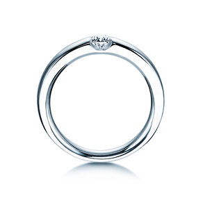 Anello di Fidanzamento Destiny in 14K oro bianco con diamante 0,15ct H/SI