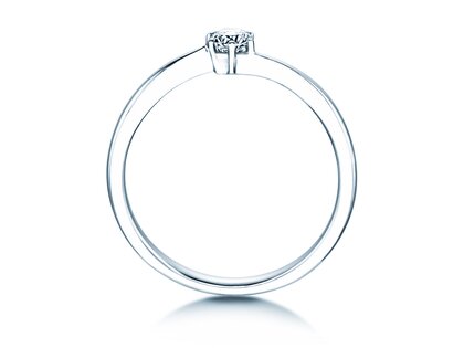 Anello di Fidanzamento Devotion in 18K oro bianco con diamante 0,15ct H/SI