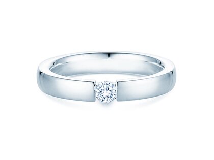 Anello di Fidanzamento Infinity in platino 950/- con diamante da laboratorio 0,15ct D/IF