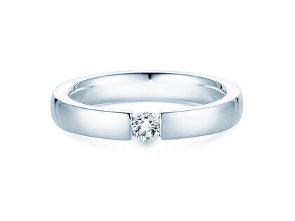 Anello di Fidanzamento Infinity in 14K oro bianco con diamante 0,15ct G/SI