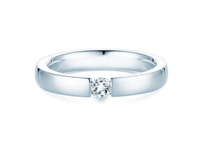 Anello di Fidanzamento Infinity in 14K oro bianco con diamante 0,15ct G/SI