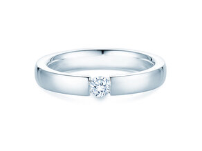 Anello di Fidanzamento Infinity in platino 950/- con diamante da laboratorio 0,15ct D/IF