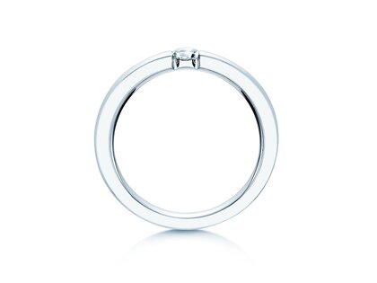 Anello di Fidanzamento Infinity in platino 950/- con diamante da laboratorio 0,15ct D/IF