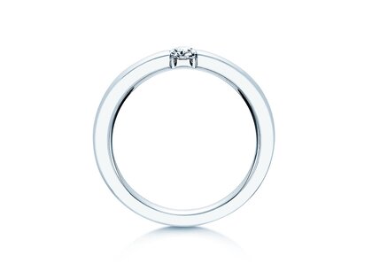 Anello di Fidanzamento Infinity in 14K oro bianco con diamante 0,15ct G/SI