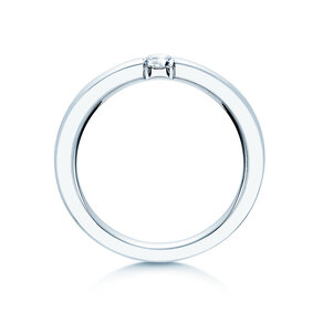 Anello di Fidanzamento Infinity in platino 950/- con diamante da laboratorio 0,15ct D/IF