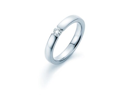 Anello di Fidanzamento Infinity in 14K oro bianco con diamante 0,15ct G/SI