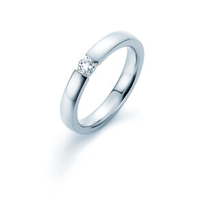 Anello di Fidanzamento Infinity in 14K oro bianco con diamante 0,15ct G/SI
