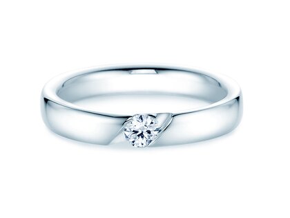 Anello di Fidanzamento Italic in 14K oro bianco con diamante 0,15ct G/SI