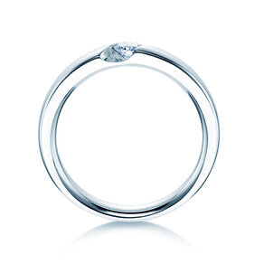 Anello di Fidanzamento Italic in 14K oro bianco con diamante 0,15ct G/SI
