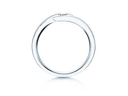 Anello di Fidanzamento Twist in 14K oro bianco con diamante 0,15ct G/SI