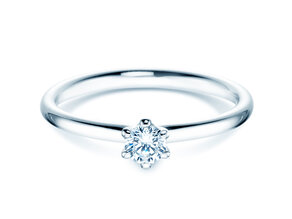 Anello di Fidanzamento Classic 6 in 14K oro bianco con diamante 0,20ct H/SI