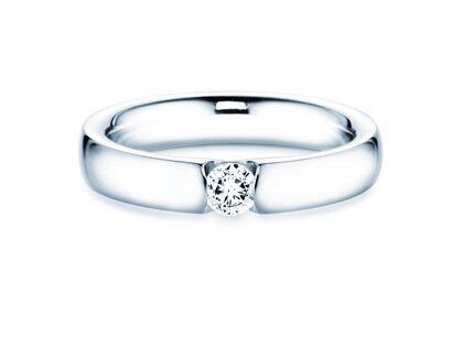 Anello di Fidanzamento Destiny in 14K oro bianco con diamante 0,20ct H/SI
